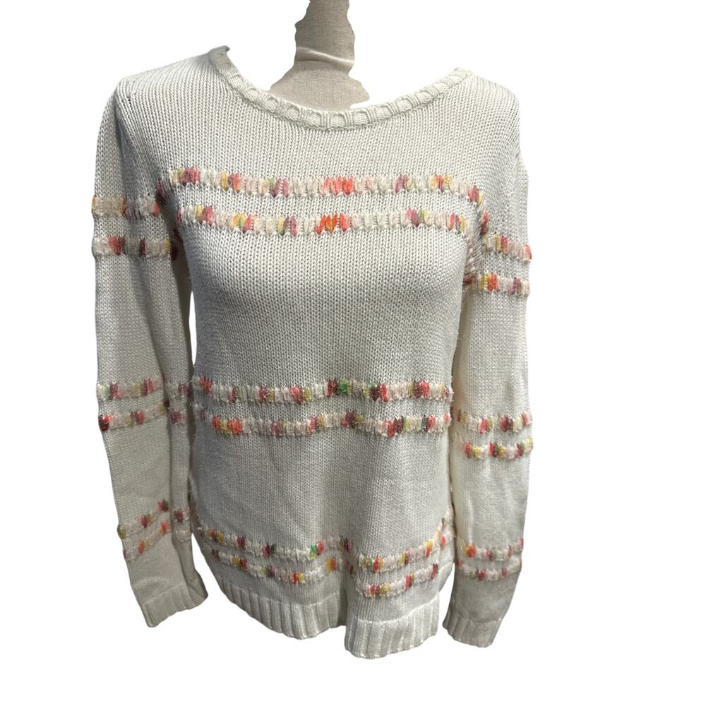 ⭐️ Womena Talbots Cream Sweater Size Small. Grannycore Cottagecore cozy - Picture 1 of 5